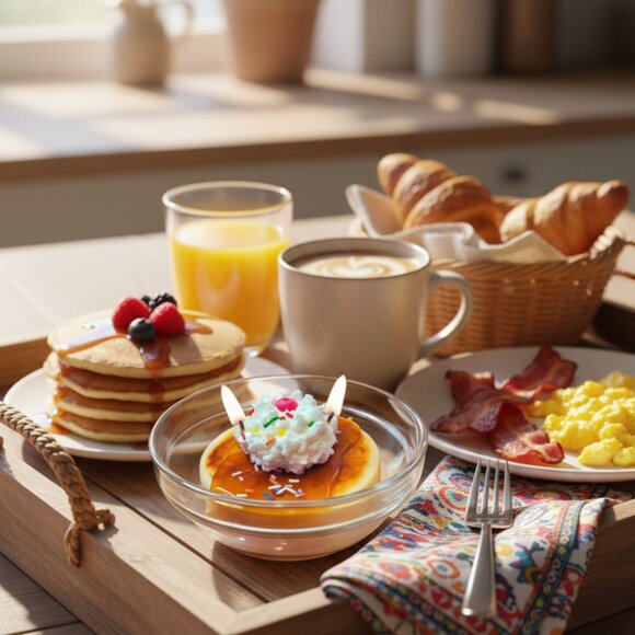 Cafe Delights Birthday Cake Pancakes Scented Soy Wax Candle - Picture 6 of 10